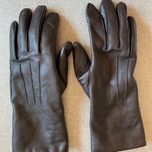 Coach Leather Gloves with Cashmere Lining